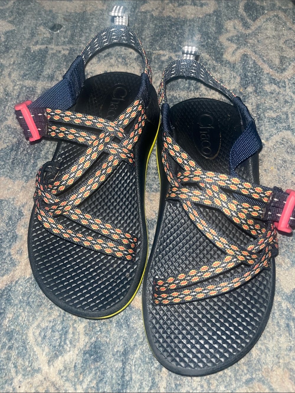 Chaco Black Sandals with multicolored straps children’s size 1